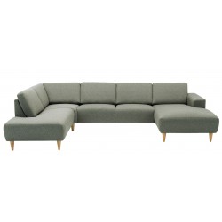 Copenhagen Hjørnesofa med chaiselong Højrevendt - Grøn Stof