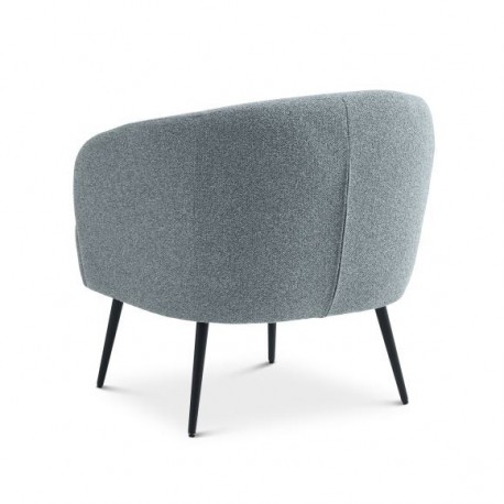 Conrad loungestol EGG BLUE stof med sort metalben