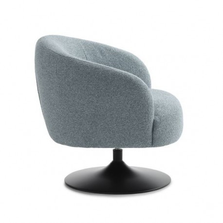 Conrad loungestol EGG BLUE Vista stof med Trompet ben