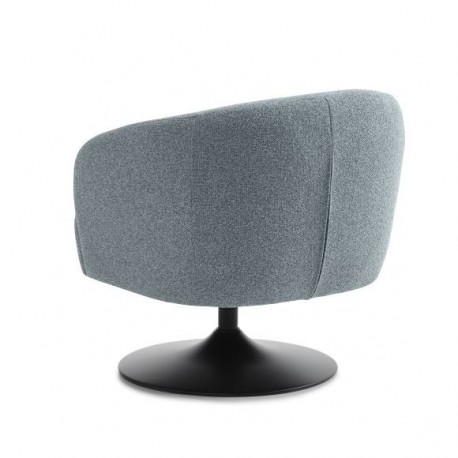 Conrad loungestol EGG BLUE Vista stof med Trompet ben