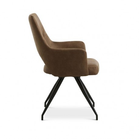 Aya spisebordsstol - Almond Bull microfiber læder