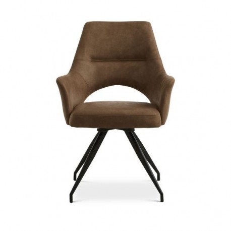 Aya spisebordsstol - Almond Bull microfiber læder