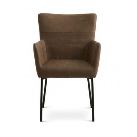 ELLIE spisebordsstol - Almond microfiber læder