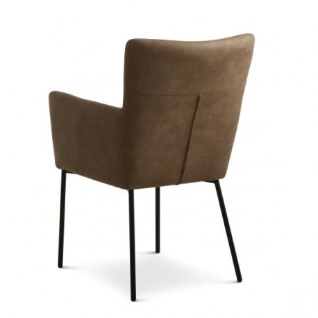 ELLIE spisebordsstol - Almond microfiber læder