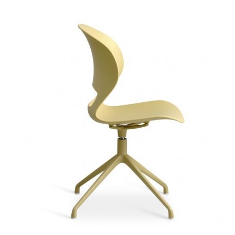 Linea Mustard Spisebordsstol med Mustard drejestel