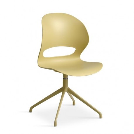 Linea Mustard Spisebordsstol med Mustard drejestel