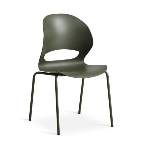 Linea Olivengrøn Spisebordsstol med Olivengrøn Frame stel