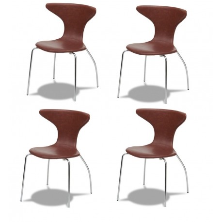 4 x Suki spisestuestol brun