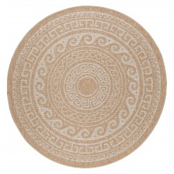 Comilla Rund Udendørs tæppe Vintage - Beige