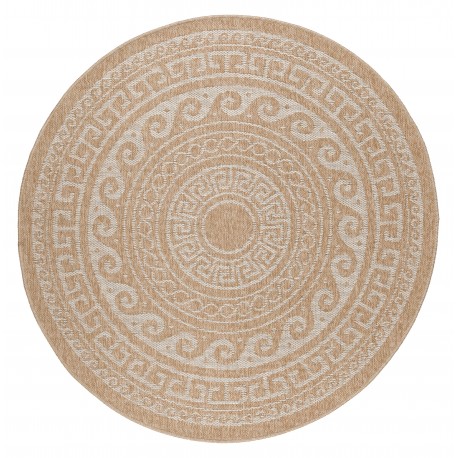 Comilla Rund Udendørs tæppe Vintage - Beige