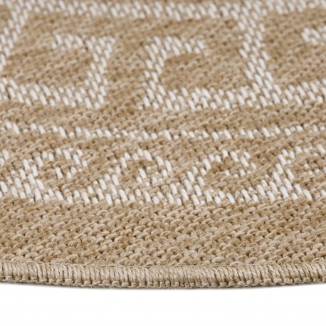 Comilla Rund Udendørs tæppe Vintage - Beige