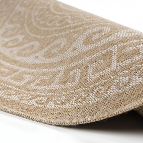 Comilla Rund Udendørs tæppe Vintage - Beige