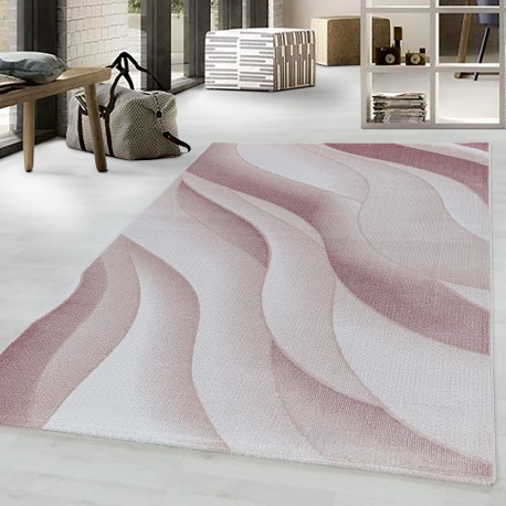 Costa Kortluvet Tæppeløber Bølge - Pink