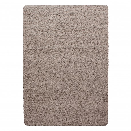 Dream Shaggy tæppe Ensfarvet - Beige