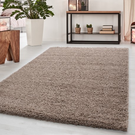 Dream Shaggy tæppe Ensfarvet - Beige