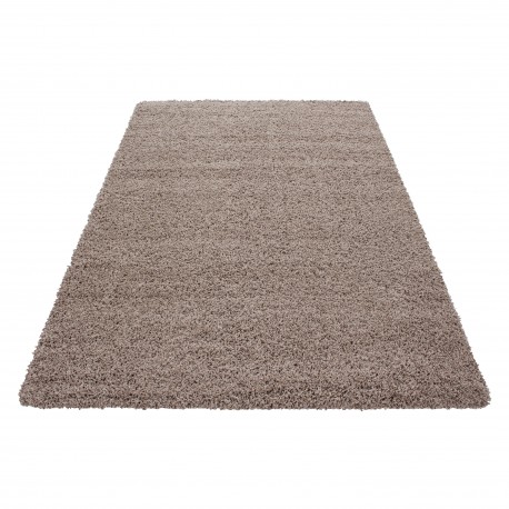 Dream Shaggy tæppe Ensfarvet - Beige