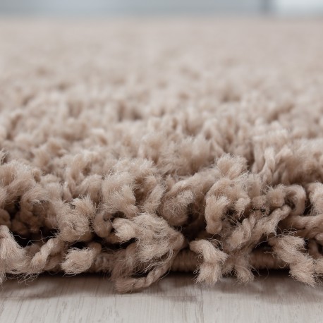 Dream Shaggy tæppe Ensfarvet - Beige