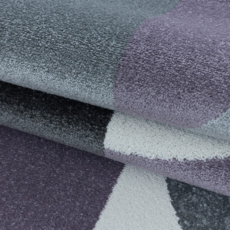 Efor Kortluvet Tæppeløber Geometrisk - Violet