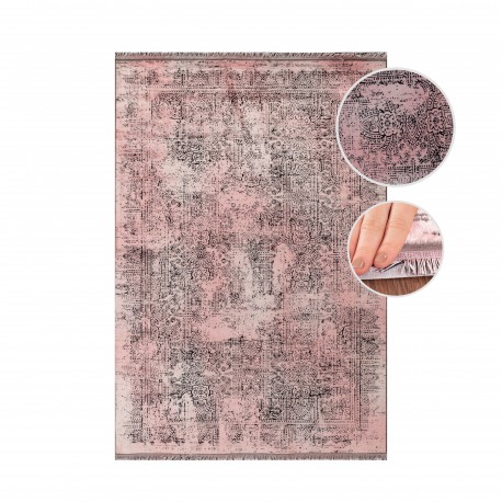 Elite Kortluvet tæppe Vintage - Rosa