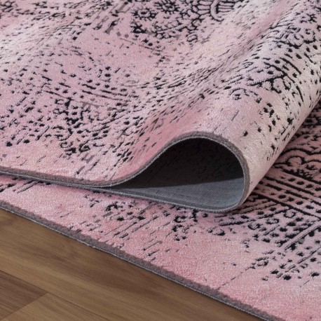 Elite Kortluvet tæppe Vintage - Rosa