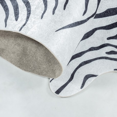 Etosha Vaskbart tæppe Imiteret Tiger Pels - Sort