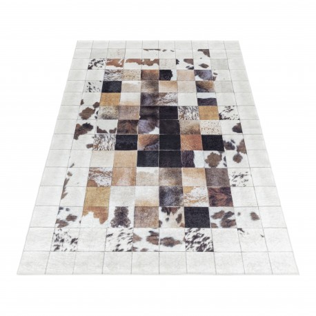 Fiesta Vaskbart tæppe Patchwork - Hvid