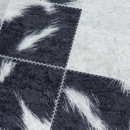 Fiesta Vaskbart tæppe Patchwork - Sort
