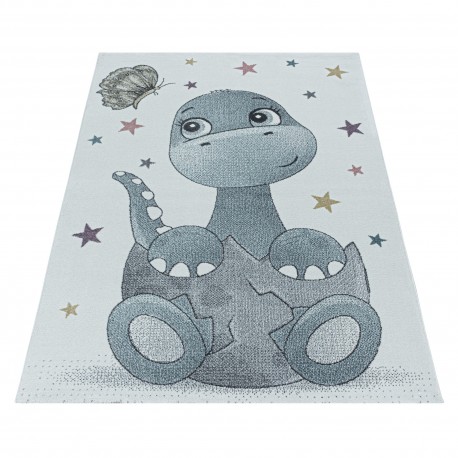 Funny Børnetæppe Dinosaur - Blå