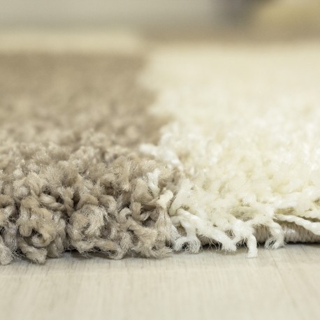 Gala Shaggy tæppe Ternet - Beige