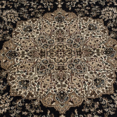 Kashmir Orientalsk tæppe Orientalisk - Sort