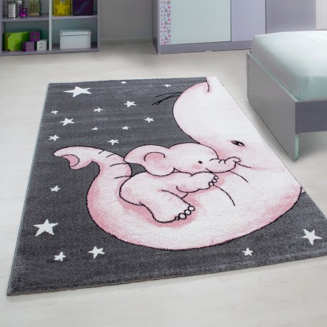 Kids Børnetæppe Elefant - Pink