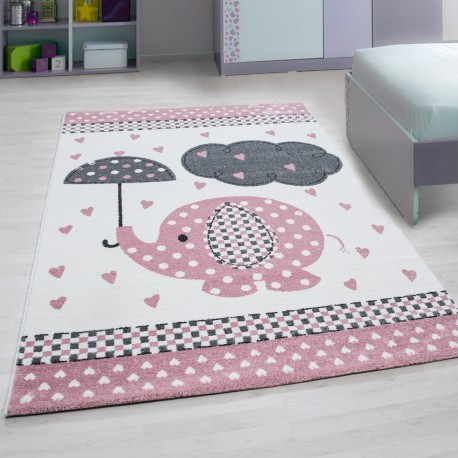 Kids Børnetæppe Elefant - Pink