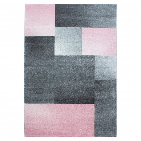 Lucca Kortluvet Tæppeløber Ternet - Pink