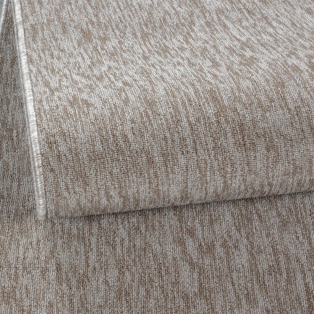 Nizza Kortluvet tæppe Ensfarvet - Beige