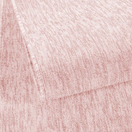 Nizza Kortluvet Tæppeløber Ensfarvet - Rosa