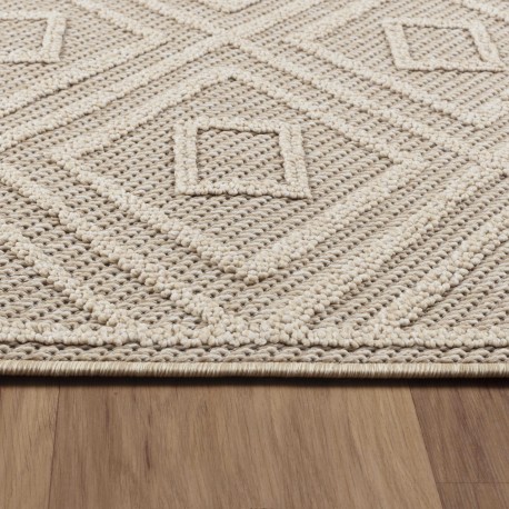 Patara Udendørs Tæppeløber Rhombus - Beige