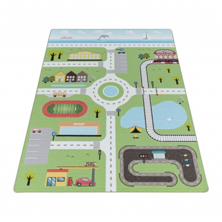 Play Børnetæppe Vejbane - Grøn