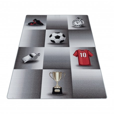Play Børnetæppe Fodbold - Grå