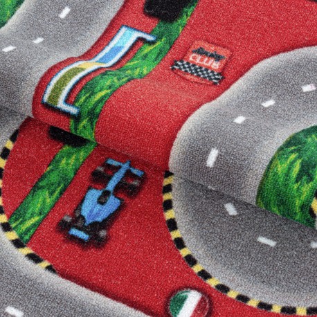 Play Børnetæppe Racerbane - Rød