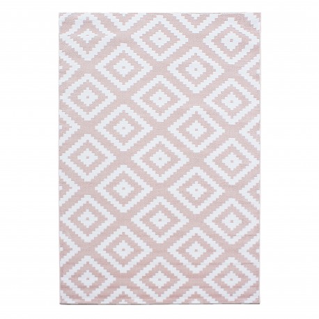 Plus Kortluvet tæppe Geometrisk - Pink