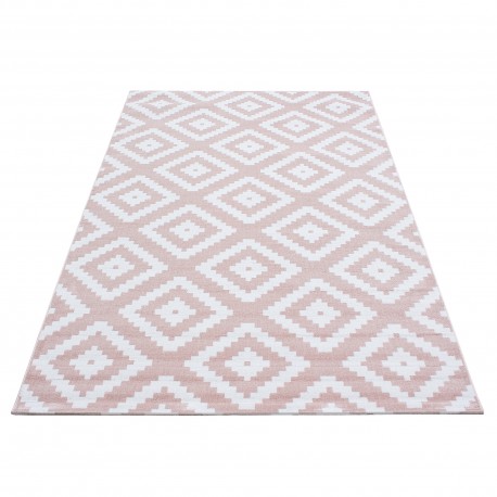 Plus Kortluvet tæppe Geometrisk - Pink