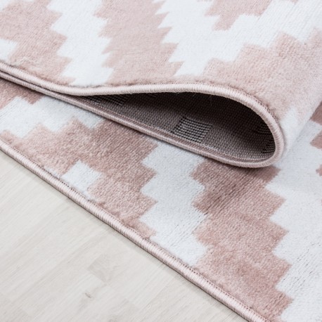 Plus Kortluvet tæppe Geometrisk - Pink