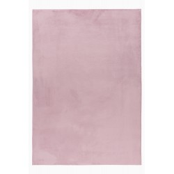 Pouffy Shaggy tæppe Ensfarvet - Rosa