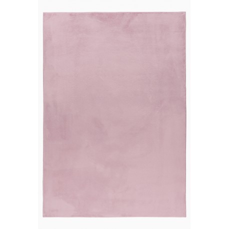 Pouffy Shaggy tæppe Ensfarvet - Rosa