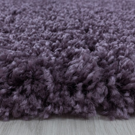 Sydney Shaggy tæppe Ensfarvet - Violet
