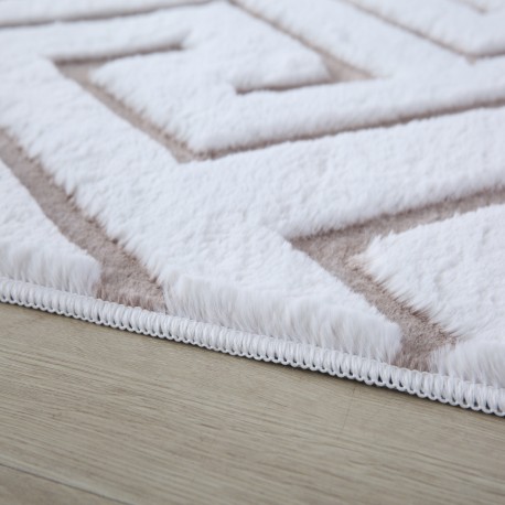Vision Kortluvet Tæppeløber Skandinavisk - Beige