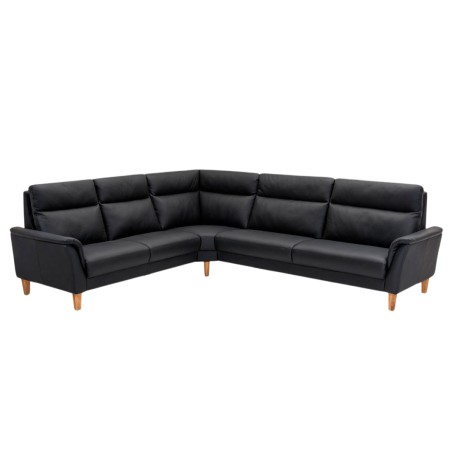 Hjort Knudsen Sæby Læderhjørnesofa