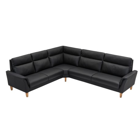 Hjort Knudsen Sæby Læderhjørnesofa