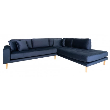 Andersen hjørnesofa i blå velour
