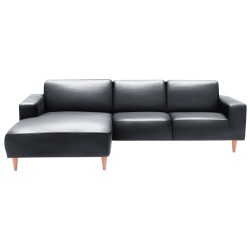 Hjort Knudsen Copenhagen Læder chaiselongsofa venstrevendt